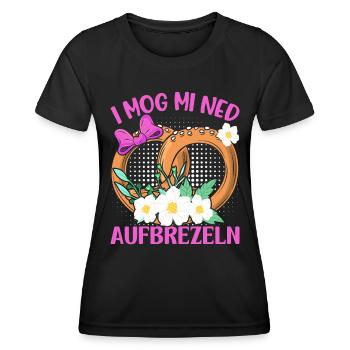 Deutsche Brezeln I Mog Mi ned Aufbrezeln Frauen - Frauen Funktions-T-Shirt - Schwarz - Vorne - AI Model Female 172 light (172cm)