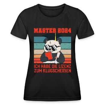 Masterabschluss Master 2024 Lizenz zum - Frauen Funktions-T-Shirt - Schwarz - Vorne - AI Model Female 172 light (172cm)