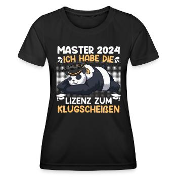 Master 2024 Habe die Lizenz zum Klugscheißen - Frauen Funktions-T-Shirt - Schwarz - Vorne - AI Model Female 172 light (172cm)