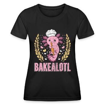 Backstube Bakealotl Backliebhaber Backen Brot - Frauen Funktions-T-Shirt - Schwarz - Vorne - AI Model Female 172 light (172cm)