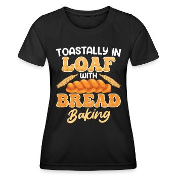 Brotbacken grillé dans un pain avec cuisson du pain - T-shirt sport Femme - noir - Devant - AI Model Female 172 light (172cm)