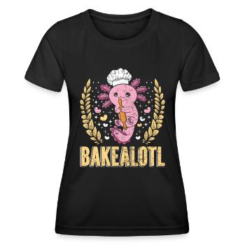 Backstube Bakealotl Backliebhaber Backen Brot - Frauen Funktions-T-Shirt - Schwarz - Vorne - AI Model Female 172 light (172cm)