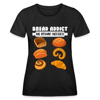 Brotbäcker Ich bin im Backrausch Backfans - Frauen Funktions-T-Shirt - Schwarz - Vorne - AI Model Female 172 light (172cm)