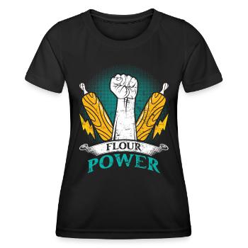 Pain Boulanger Farine Puissance Cuisson Pâtisserie Amateurs - T-shirt sport Femme - noir - Devant - AI Model Female 172 light (172cm)