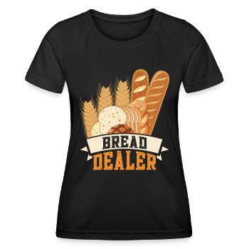 Brotbäcker Bread Dealer Backstube Backfans Brot - Frauen Funktions-T-Shirt - Schwarz - Vorne - AI Model Female 172 light (172cm)