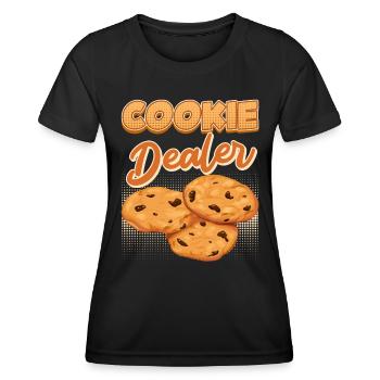 Plätzchen Dealer Backstube Backliebhaber Backen - Frauen Funktions-T-Shirt - Schwarz - Vorne - AI Model Female 172 light (172cm)