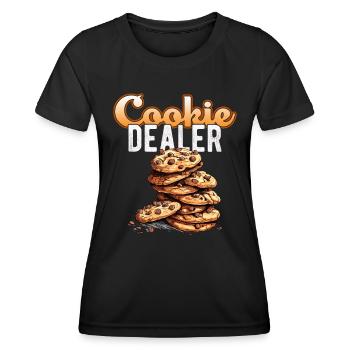 Cookie Dealer Christmas Baking Bakery - Women's Functional T-Shirt - black - Front - AI Model Female 172 light (172cm)