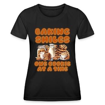 Biscuit à tartiner Baking Joy par biscuit - T-shirt sport Femme - noir - Devant - AI Model Female 172 light (172cm)