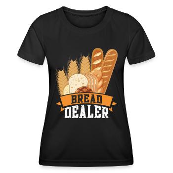 Brotbäcker Bread Dealer Backstube Backfans Brot - Frauen Funktions-T-Shirt - Schwarz - Vorne - AI Model Female 172 light (172cm)