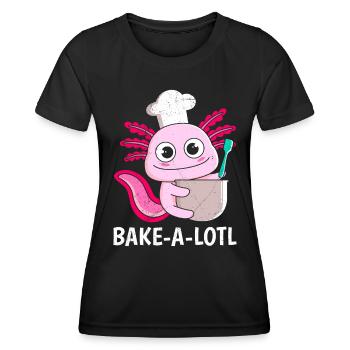 Bread Lover Bakealotl Bread Baking Bread Dough - Women's Functional T-Shirt - black - Front - AI Model Female 172 light (172cm)