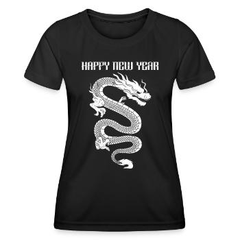 Chinese New Year Party Happy New Year - Women's Functional T-Shirt - black - Front - AI Model Female 172 light (172cm)