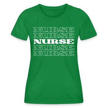 Krankenschwester Registrierte Krankenschwester Gesundheitsdienstleister - Frauen Funktions-T-Shirt - Kelly Green - Vorne - AI Model Female 172 dark (172cm)