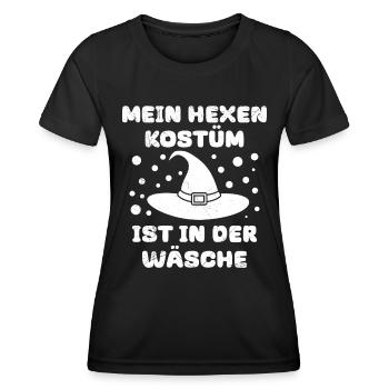 Fasching Mein Hexenkostüm ist in der Wäsche - Frauen Funktions-T-Shirt - Schwarz - Vorne - AI Model Female 172 light (172cm)