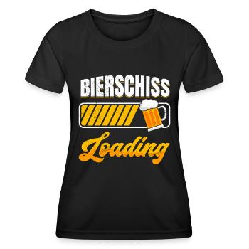 Faschingskostüm Bierschiss Loading Karneval Party - Frauen Funktions-T-Shirt - Schwarz - Vorne - AI Model Female 172 light (172cm)