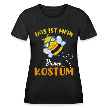 Faschingsparty Das ist mein Bienen Kostüm - Frauen Funktions-T-Shirt - Schwarz - Vorne - AI Model Female 172 light (172cm)