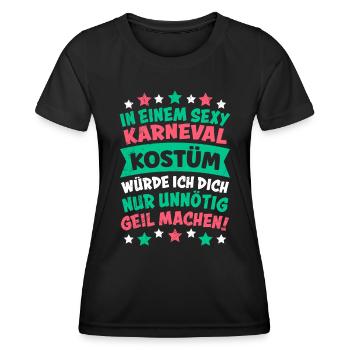 Karneval In einem Sexy Karnevalkostüm Party - Frauen Funktions-T-Shirt - Schwarz - Vorne - AI Model Female 172 light (172cm)