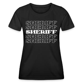 Sheriff Law Enforcement Officer Police Officer - Women's Functional T-Shirt - black - Front - AI Model Female 172 light (172cm)