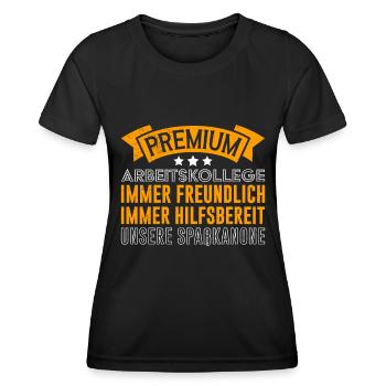 Premium Arbeitskollege Immer Freundlich - Frauen Funktions-T-Shirt - Schwarz - Vorne - AI Model Female 172 light (172cm)