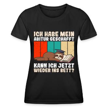 Abiturienten Habe das Abitur Geschafft Lustiges - Frauen Funktions-T-Shirt - Schwarz - Vorne - AI Model Female 172 light (172cm)