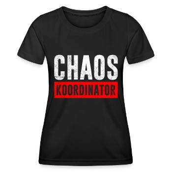 Arbeitskollege CHAOS Koordinator Assistenz - Frauen Funktions-T-Shirt - Schwarz - Vorne - AI Model Female 172 light (172cm)