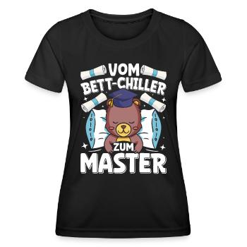 Mémoire de maîtrise réalisé du refroidisseur de lit au lit - T-shirt sport Femme - noir - Devant - AI Model Female 172 light (172cm)
