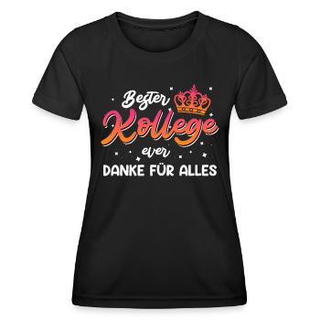Bester Kollege Danke für Alles Bürokollege - Frauen Funktions-T-Shirt - Schwarz - Vorne - AI Model Female 172 light (172cm)