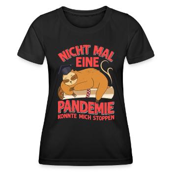 Masterabschluss Nicht Mal Pandemie Stoppt Mich - Frauen Funktions-T-Shirt - Schwarz - Vorne - AI Model Female 172 light (172cm)