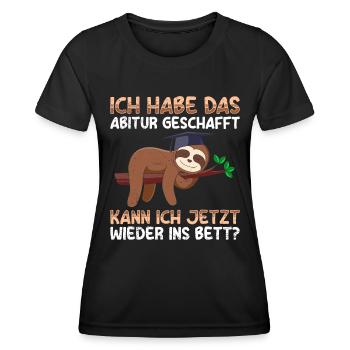 Abiturienten Habe das Abitur Geschafft Lustiges - Frauen Funktions-T-Shirt - Schwarz - Vorne - AI Model Female 172 light (172cm)