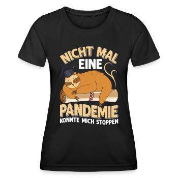 Masterabschluss Nicht Mal Pandemie Stoppt Mich - Frauen Funktions-T-Shirt - Schwarz - Vorne - AI Model Female 172 light (172cm)