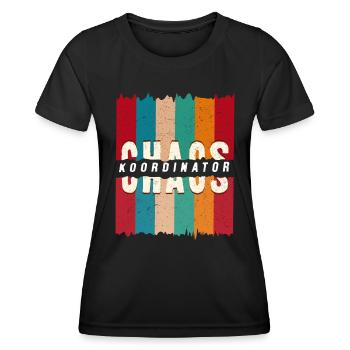 Arbeitskollegen CHAOS KOORDINATOR Lustiges - Frauen Funktions-T-Shirt - Schwarz - Vorne - AI Model Female 172 light (172cm)