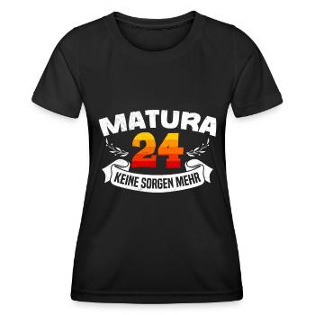 Matura 2024 Maturianten Schulabschluss - Frauen Funktions-T-Shirt - Schwarz - Vorne - AI Model Female 172 light (172cm)