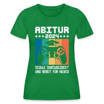 L’école Abitur 2024 Abi a joué jusqu’à ce qu’elle obtienne son diplôme d’études secondaires - T-shirt sport Femme - vert - Devant - AI Model Female 172 dark (172cm)