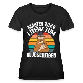 Master 2024 Licence à Clever Sloth - T-shirt sport Femme - noir - Devant - AI Model Female 172 light (172cm)