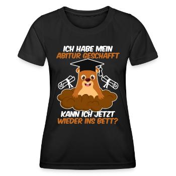 Les diplômés du secondaire ont passé mes A-levels drôle - T-shirt sport Femme - noir - Devant - AI Model Female 172 light (172cm)
