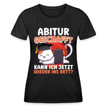 Les diplômés du secondaire ont passé mes A-levels drôle - T-shirt sport Femme - noir - Devant - AI Model Female 172 light (172cm)