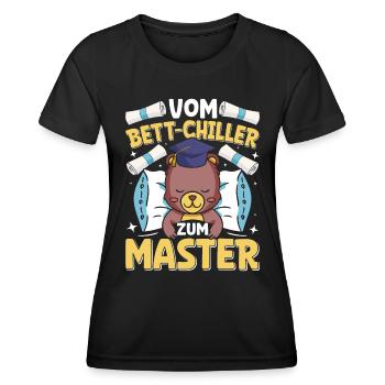 Mémoire de maîtrise réalisé du refroidisseur de lit au lit - T-shirt sport Femme - noir - Devant - AI Model Female 172 light (172cm)
