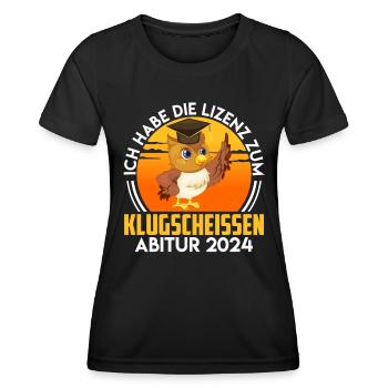 Licence d’études secondaires pour baiser intelligemment l’obtention du diplôme d’études secondaires - T-shirt sport Femme - noir - Devant - AI Model Female 172 light (172cm)