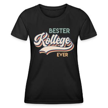 Collègues de travail Meilleur collègue de tous les temps - T-shirt sport Femme - noir - Devant - AI Model Female 172 light (172cm)