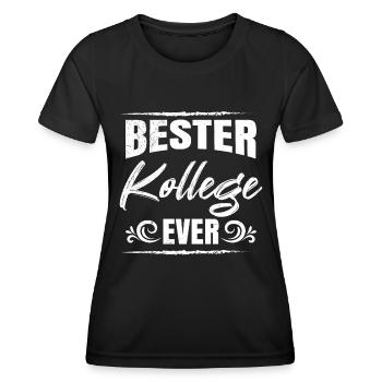 Collègue de travail Meilleur collègue de tous les temps Lieu de travail - T-shirt sport Femme - noir - Devant - AI Model Female 172 light (172cm)