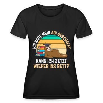 Lustig Abiturient Habe mein Abi Geschafft - Frauen Funktions-T-Shirt - Schwarz - Vorne - AI Model Female 172 light (172cm)