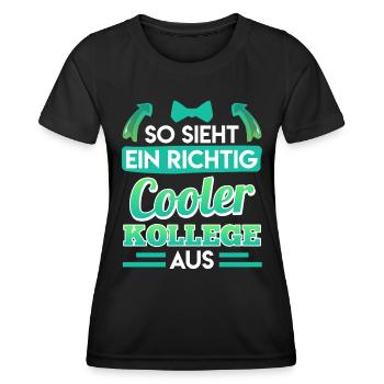 Office Voici à quoi ressemble un collègue vraiment cool - T-shirt sport Femme - noir - Devant - AI Model Female 172 light (172cm)