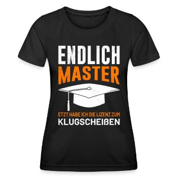 Obtention de la licence de master - T-shirt sport Femme - noir - Devant - AI Model Female 172 light (172cm)