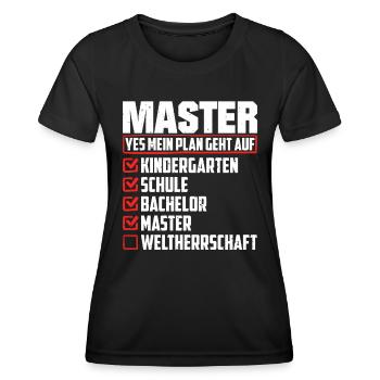 Master's Degree List Completed Master's Thesis - Women's Functional T-Shirt - black - Front - AI Model Female 172 light (172cm)