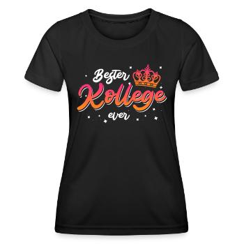 Collègues de travail Meilleur collègue de tous les temps - T-shirt sport Femme - noir - Devant - AI Model Female 172 light (172cm)