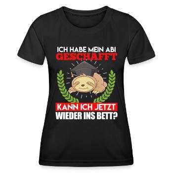Les diplômés du secondaire ont passé mes A-levels drôle - T-shirt sport Femme - noir - Devant - AI Model Female 172 light (172cm)