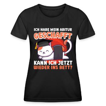Les diplômés du secondaire ont passé mes A-levels drôle - T-shirt sport Femme - noir - Devant - AI Model Female 172 light (172cm)