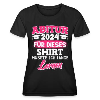 J’ai dû étudier pour cette chemise - T-shirt sport Femme - noir - Devant - AI Model Female 172 light (172cm)