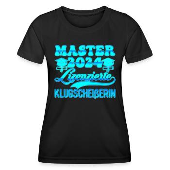 Master 2024 Licencié Smartass Degree - T-shirt sport Femme - noir - Devant - AI Model Female 172 light (172cm)