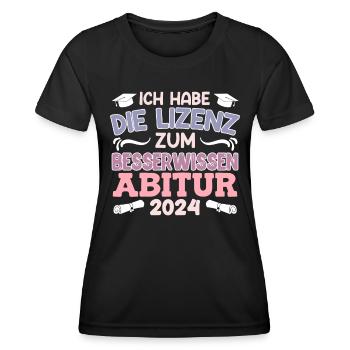 Licence d’études secondaires pour baiser intelligemment l’obtention du diplôme d’études secondaires - T-shirt sport Femme - noir - Devant - AI Model Female 172 light (172cm)