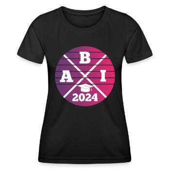 ABI 2024 Certificat de fin d’études secondaires Abitur Abitur - T-shirt sport Femme - noir - Devant - AI Model Female 172 light (172cm)